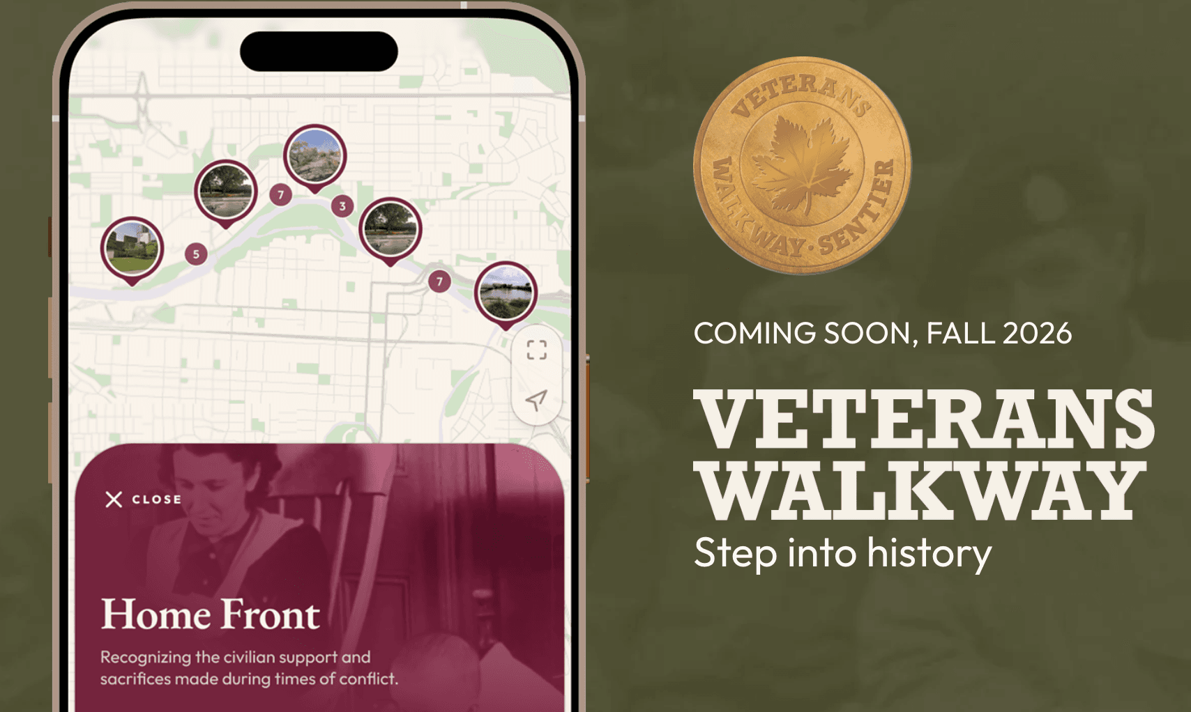 Veterans memorial walkway app